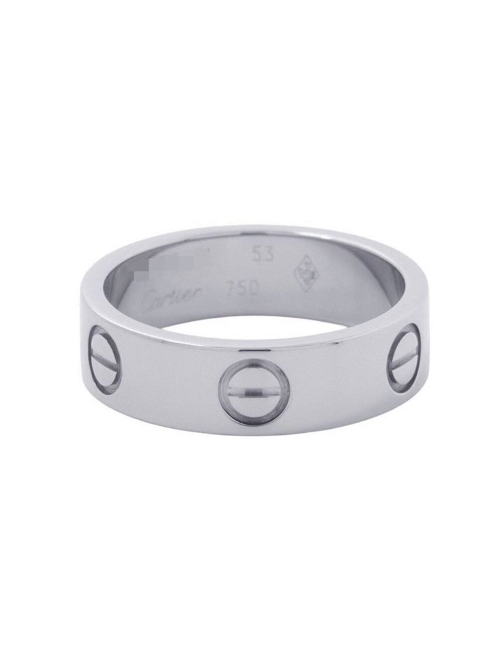 Cartier Ring Love Classic Model 18k White Gold